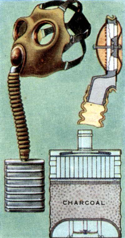 Luftschutzmaßnahmen, Zigarettenkarte, britisch, 1938 von Unbekannt