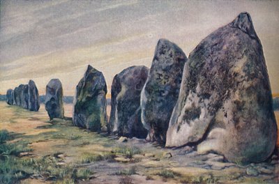 Ausrichtungen bei Carnac, Bretagne, Frankreich, ca. 1920 von Unbekannt