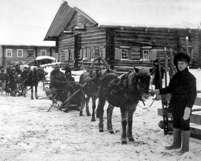Amerikanische Infanterie in der Nähe von Archangelsk, Russland, Dezember 1918 von Unbekannt