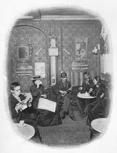 Ein arabisches Café, London, ca. 1901 von Unbekannt