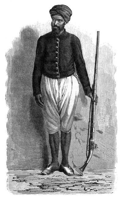 Ein arabischer Soldat von Tunis, ca. 1890 von Unbekannt