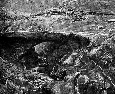 Eine Inka-Brücke, Peru, 1895 von Unbekannt