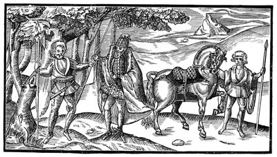 Ein irischer Häuptling und seine Begleiter, 1581 von Unbekannt