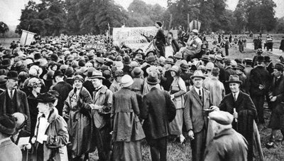 Ein Antikriegsmeeting, Hyde Park, London, 1926-1927 von Unbekannt