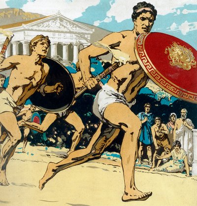 Antike Olympische Spiele: der Staffellauf, 1922 von Unbekannt