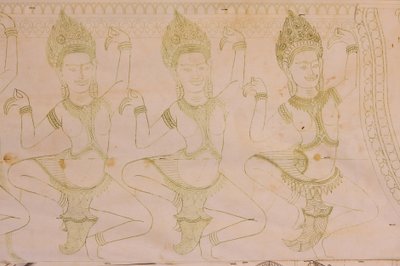 Apsara-Zeichnung, Siem Reap, Kambodscha von Unbekannt