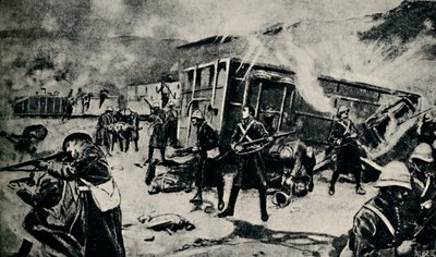 Gepanzerter Zug bei Estcourt überfallen, November 1899, 1945 von Unbekannt