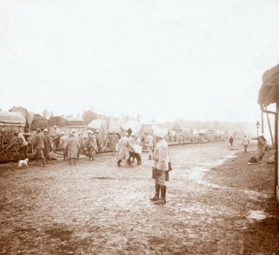 Ankunft in Revigny, Nordfrankreich, ca. 1914-1918 von Unbekannt