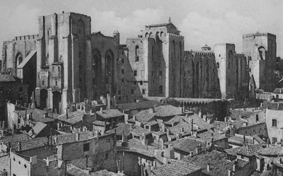 Avignon - Papstpalast Ostseite, um 1925 von Unbekannt