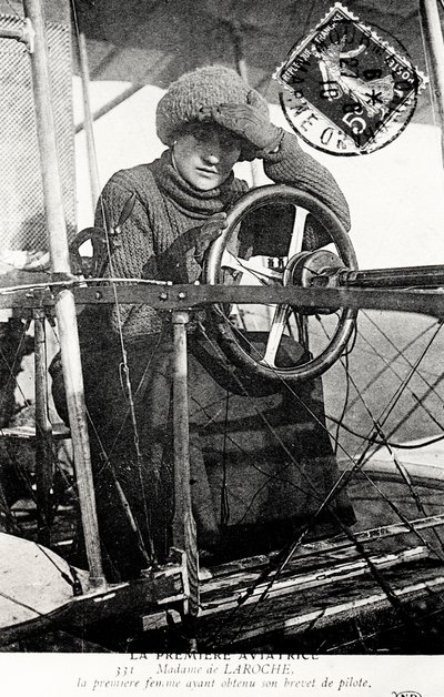 Baroness Raymonde Delaroche, französische Fliegerin, 1909 von Unbekannt