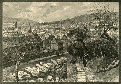 Bath, von Beechen Cliff, 1898 von Unbekannt