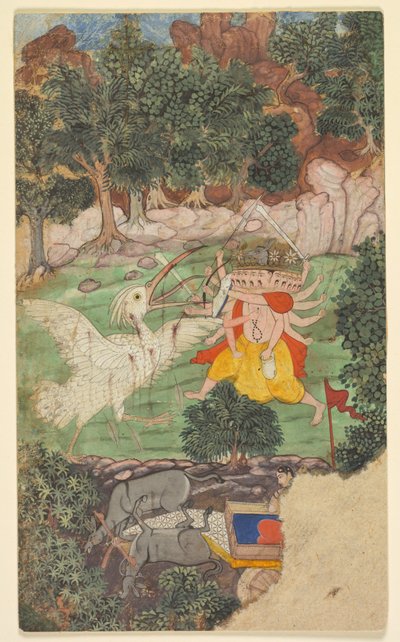 Schlacht von Ravana und Jatayu von Unbekannt Unbekannt