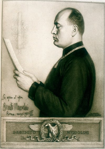 Benito Mussolini, 1925 von Unbekannt