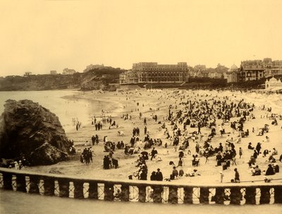 Biarritz - A la Grande Plage, ca. 1930 von Unbekannt