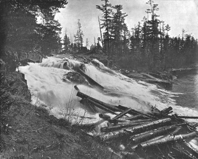Big Falls, Peshtigo River, Wisconsin, USA, um 1900 von Unbekannt