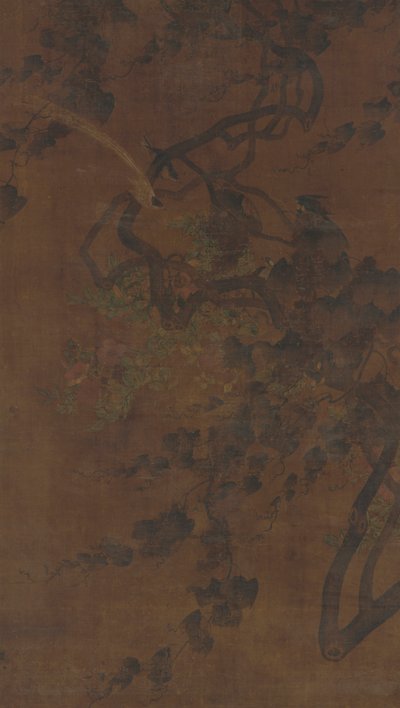 Vögel, Weinreben und Blumen, Ming-Dynastie, 1368-1644 von Unbekannt