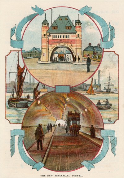 Blackwall-Tunnel, London, um 1900 von Unbekannt