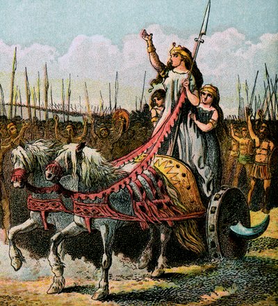 Boudicca und ihre Armee, um 1850 von Unbekannt