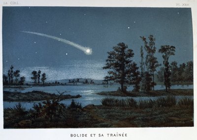 Bolide und sein Schweif, 1870 von Unbekannt