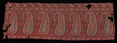 Rand eines Schals, 1800er Jahre von Unbekannt