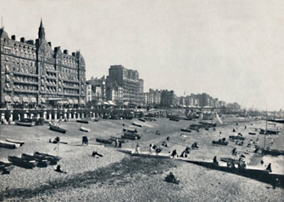 Brighton - Das Hotel Métropole und der Strand, 1895 von Unbekannt