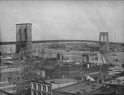 Brooklyn Bridge, New York, ca. 1897 von Unbekannt