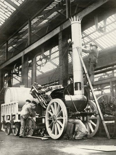 Bau der Rakete, 1935 von Unbekannt