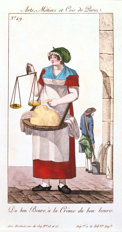 Butterverkäufer, 1826 von Unbekannt