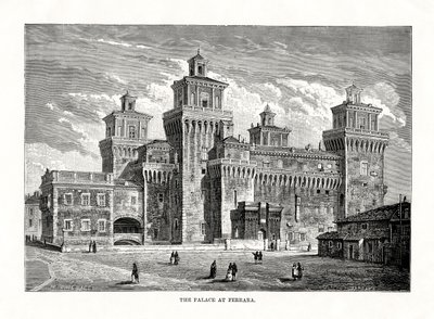 Castello Estense, Ferrara, Italien, 1879 von Unbekannt
