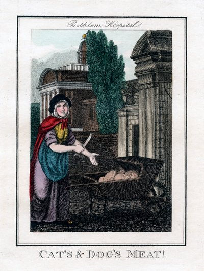 Katzen- und Hundefleisch!, Bethlem Hospital, London, 1805 von Unbekannt