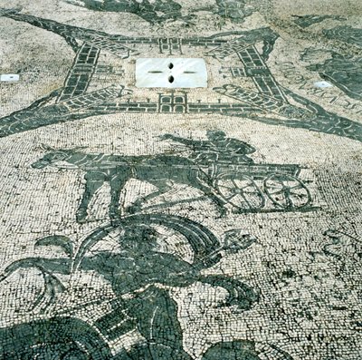 Wagenlenker, Mosaik, Cisarii, Ostia, Italien von Unbekannt