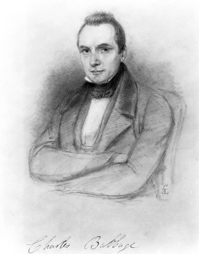 Charles Babbage, britischer Mathematiker und Computerpionier von Unbekannt