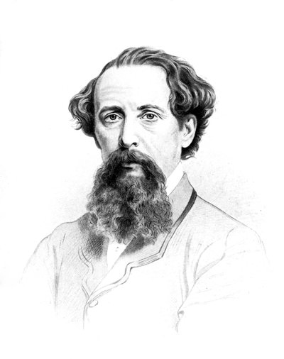 Charles Dickens, englischer Autor des 19. Jahrhunderts, 1910 von Unbekannt