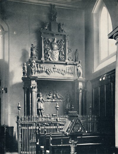 Charterhouse. Thomas Suttons Denkmal in der Kapelle, 1925 von Unbekannt