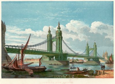 Chelsea Bridge, London, 1858 von Unbekannt