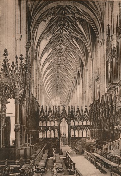 Chor der Kathedrale von Winchester, Hampshire von Unbekannt