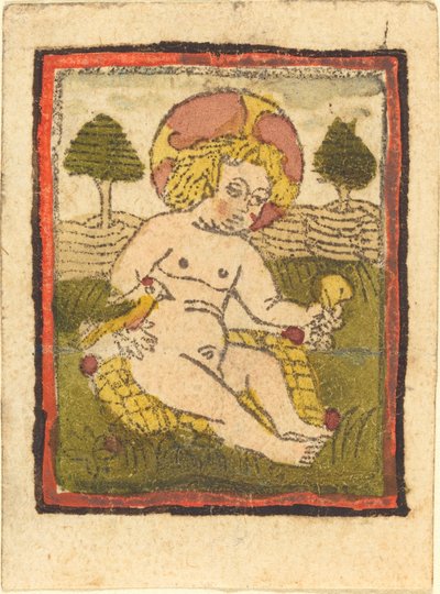 Christuskind mit Vogel, 1460-1470 von Unbekannt