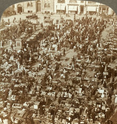 Größter Markt von Christiania, Norwegen, ca. 1905 von Unbekannt