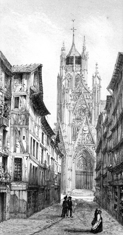 Kirche St. Maclou, Rouen, Frankreich, 19. Jahrhundert von Unbekannt