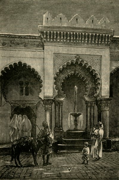 Kolonnade der Moschee von Djamaa-El-Kebir, Algier, 1890 von Unbekannt