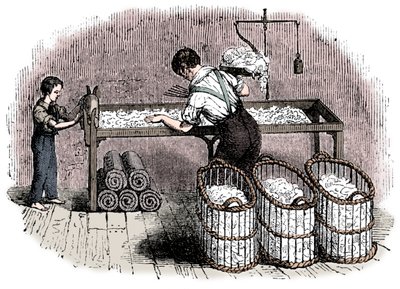 Baumwollherstellung, ca. 1845 von Unbekannt