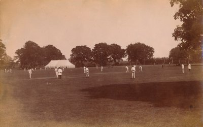 Cricketspiel, spätes 19. - frühes 20. Jahrhundert von Unbekannt
