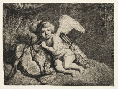 Ruhender Amor, 1600er von Unbekannt
