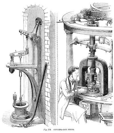 Schneidpresse, 1866 von Unbekannt