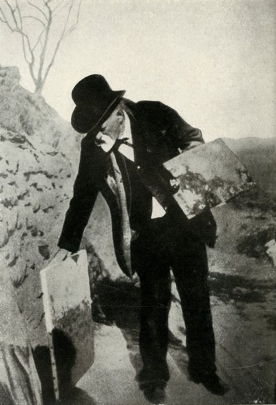 Cézanne mit Malerei und Palette von Unbekannt