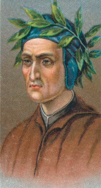 Dante Alighieri 1265-1321, italienischer florentinischer Dichter, 1924 von Unbekannt