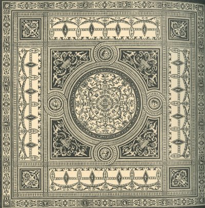 Entwurf für eine Decke, ca. 1860er, 1881 von Unbekannt