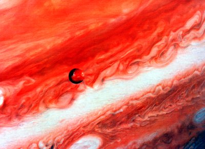 Detail von Jupiter und seinem inneren Satelliten Io von Unbekannt