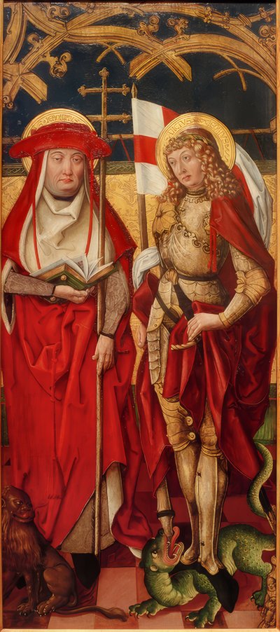 Die Heiligen Hieronymus und Georg von Unbekannt