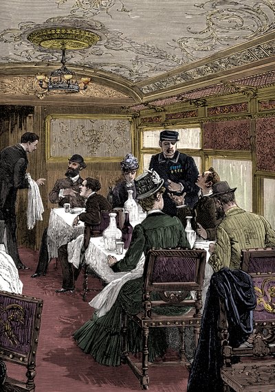 Speisewagen im Orient-Express von Unbekannt
